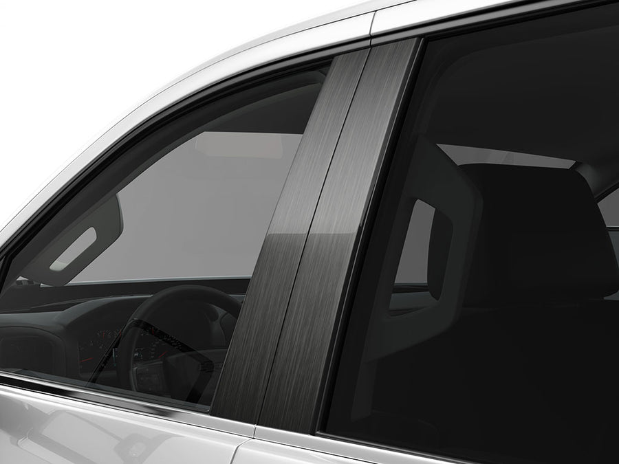 hyundai santa fe 2001-2006 Brushed Aluminum Black Pillar Cover Diagram