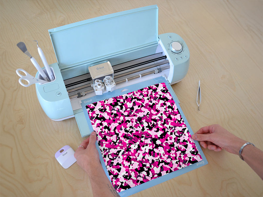 bubble gum camouflage Cricut Compatible Vinyl