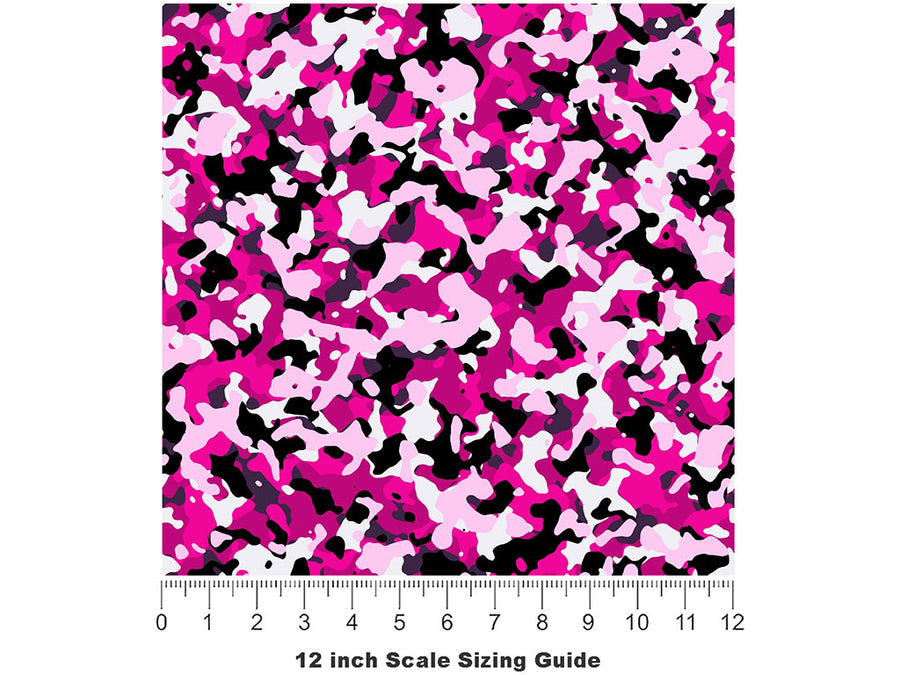 Bubble Gum Camouflage Vinyl Film Pattern Size 12 inch Scale~Rwraps Bubble Gum Camouflage Sizing Chart~3