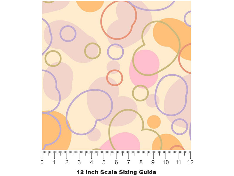 Bubblegum Cobblestone Vinyl Film Pattern Size 12 inch Scale~Rwraps Bubblegum Cobblestone Sizing Chart~3