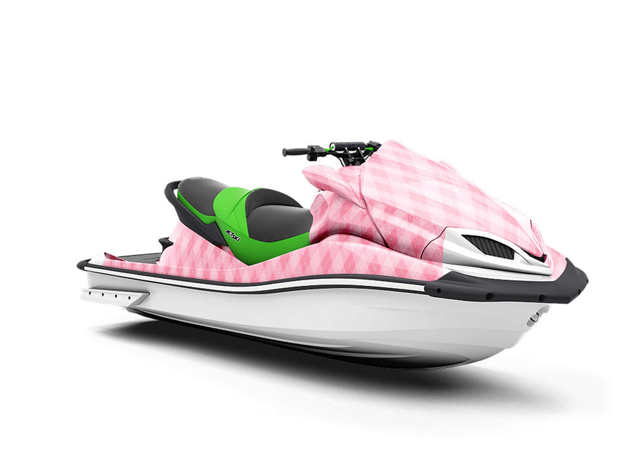 Bubblegum Argyle Jet Ski Vinyl Customized Wrap