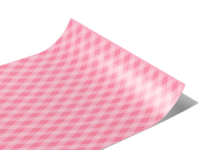 Bubblegum Argyle Vinyl Wraps~Rwraps Series 914 Digitally Printed Vinyl Wrap~0