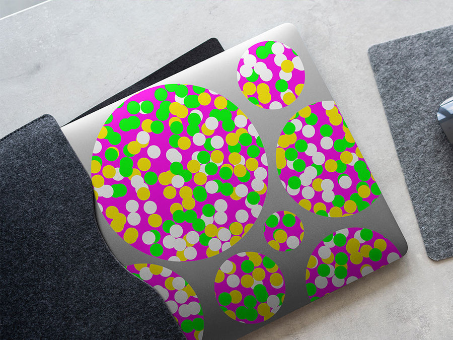 bumblebee yellow polka dot DIY Laptop Stickers