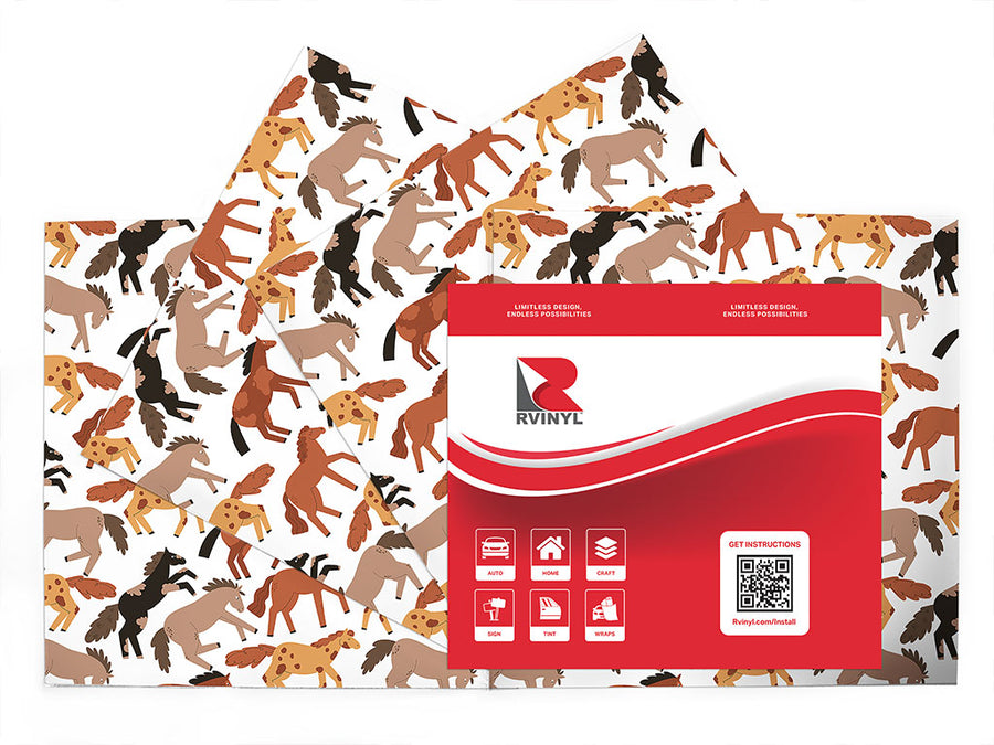 bucking bronco animal Craft Vinyl Sheet Pack