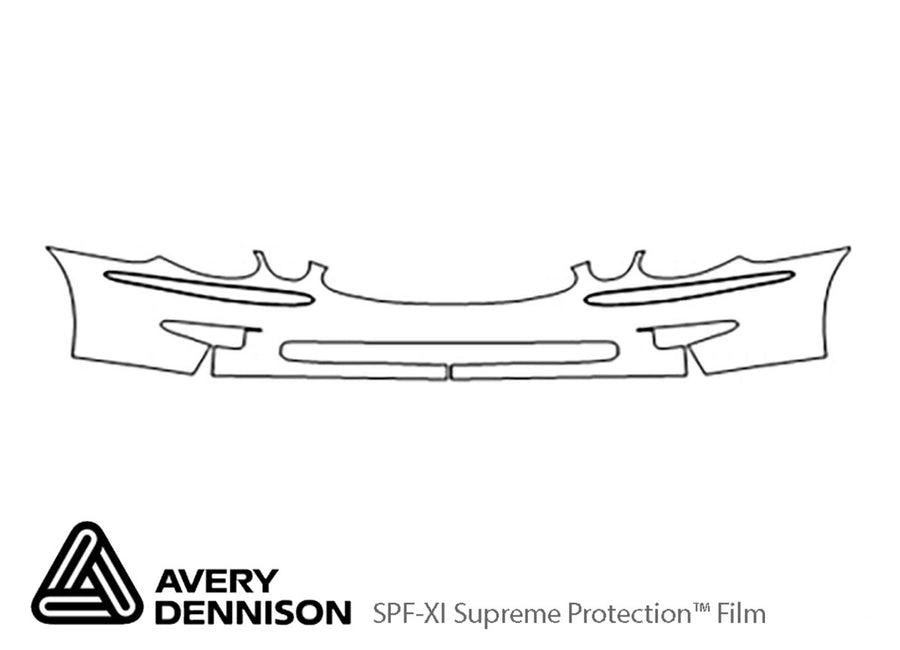 allure Avery Dennison Clear Bra Bumper Precut PPF Diagram