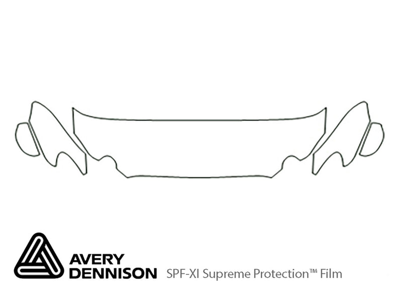 allure Avery Dennison Clear Bra Hood Precut PPF Diagram