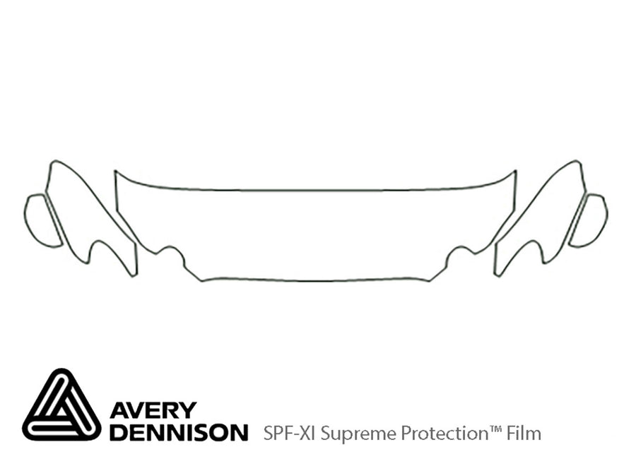 allure Avery Dennison Clear Bra Hood Precut PPF Diagram