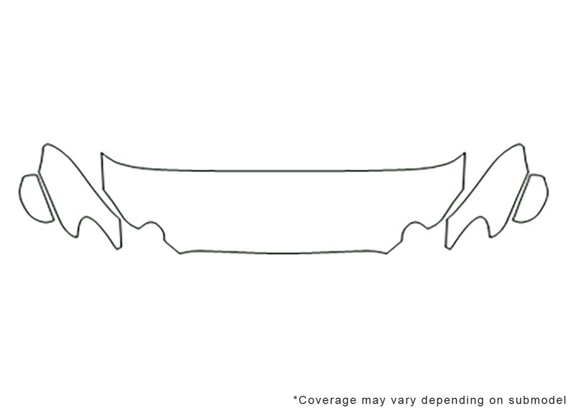 allure Avery Dennison Clear Bra Hood Precut PPF Diagram
