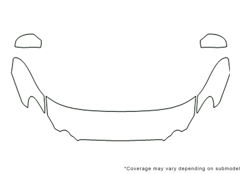 allure 3M Clear Bra Hood Precut PPF Diagram