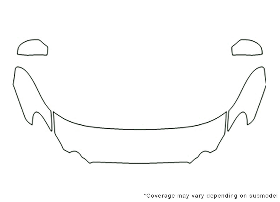 allure Avery Dennison Clear Bra Hood Precut PPF Diagram