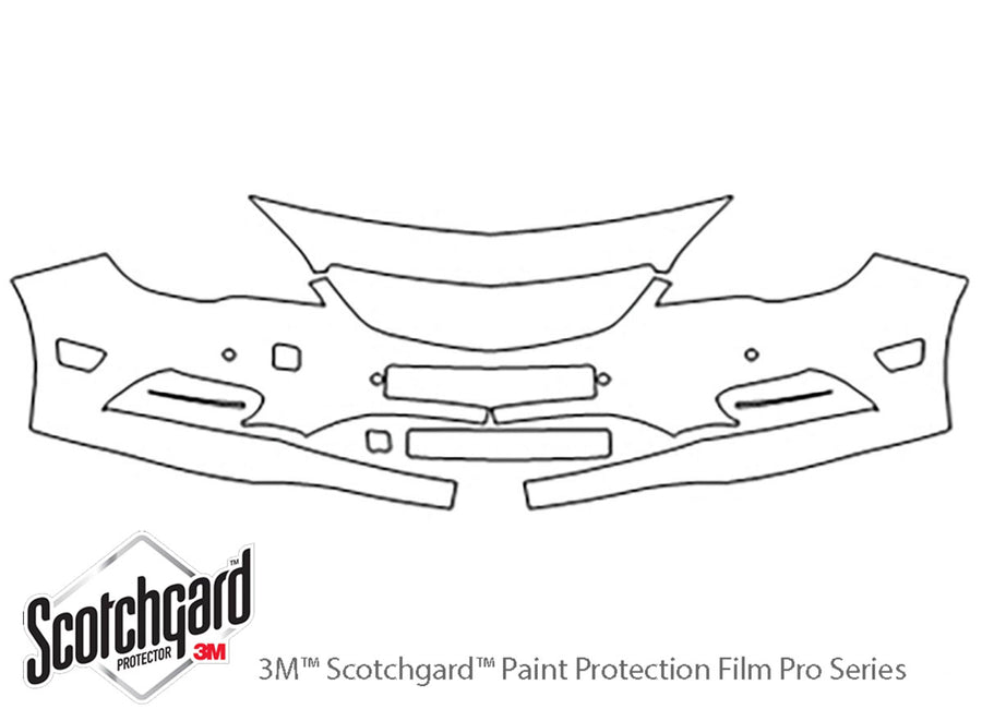 cascada 3M Clear Bra Bumper Precut PPF Diagram