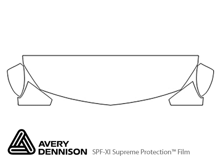 cascada Avery Dennison Clear Bra Hood Precut PPF Diagram