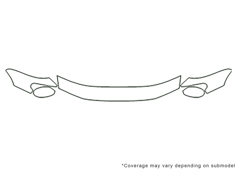century 3M Clear Bra Hood Precut PPF Diagram
