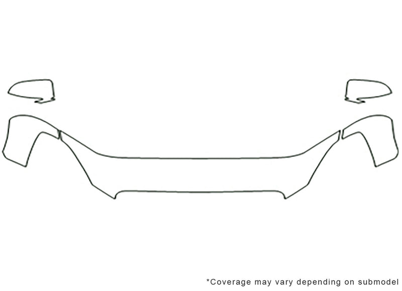 enclave Avery Dennison Clear Bra Hood Precut PPF Diagram
