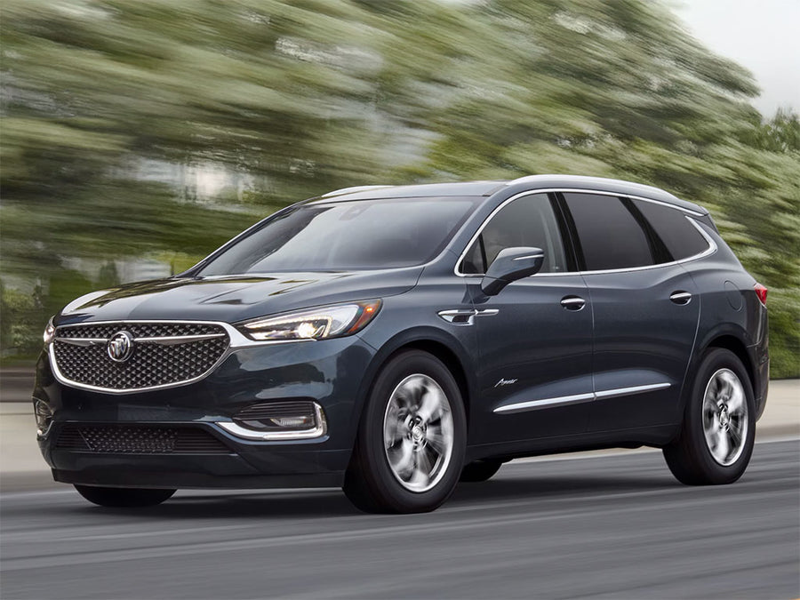 buick enclave 2018-2024 Brushed Aluminum Black Pillar Trim