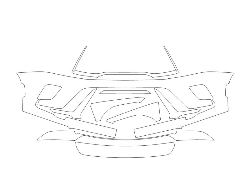 enclave Avery Dennison Clear Bra Bumper Precut PPF Diagram