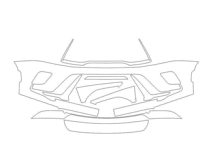 enclave Avery Dennison Clear Bra Bumper Precut PPF Diagram