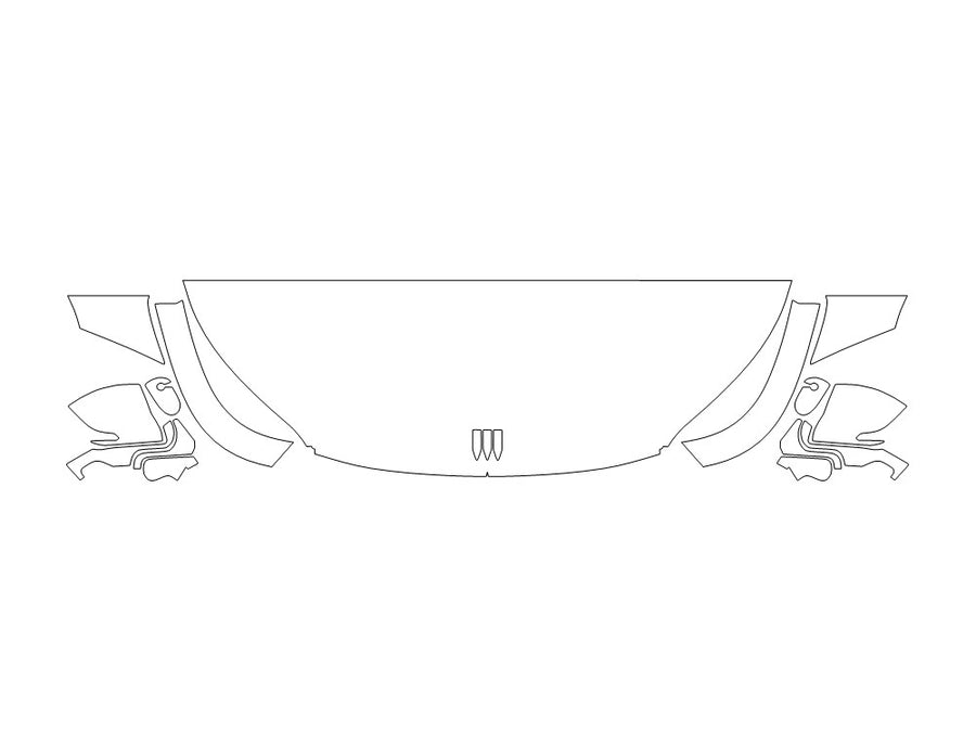enclave Avery Dennison Clear Bra Hood Precut PPF Diagram