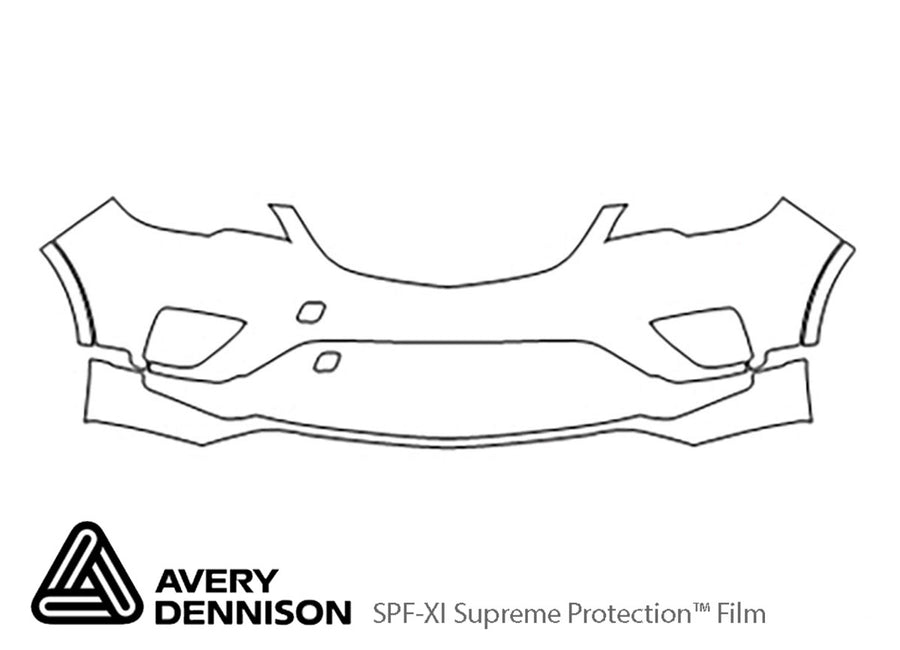 envision Avery Dennison Clear Bra Bumper Precut PPF Diagram