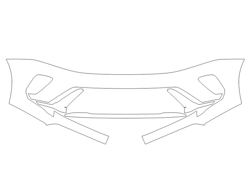 envision 3M Clear Bra Bumper Precut PPF Diagram