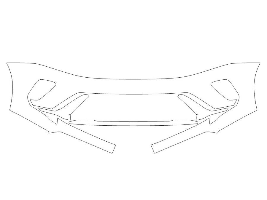 envision 3M Clear Bra Bumper Precut PPF Diagram