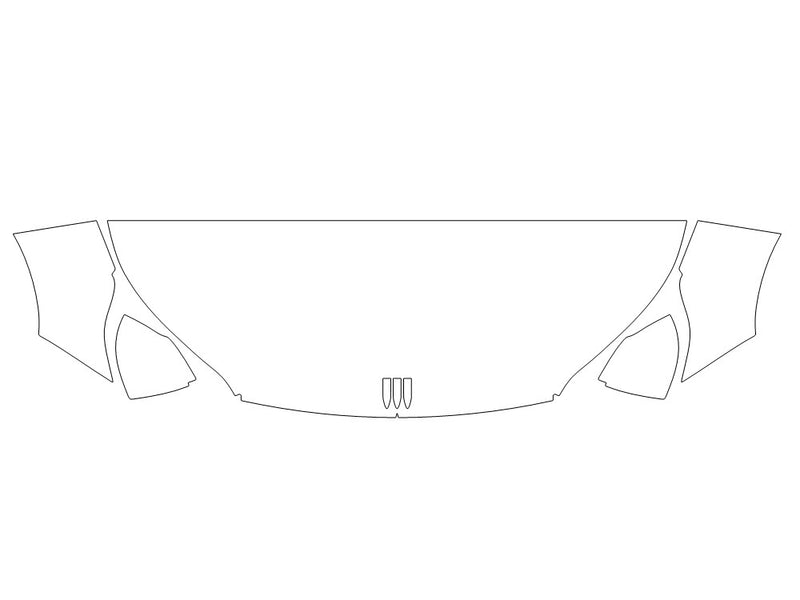 envision 3M Clear Bra Hood Precut PPF Diagram