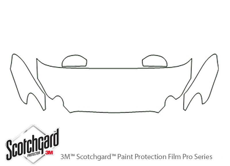 lacrosse 3M Clear Bra Hood Precut PPF Diagram
