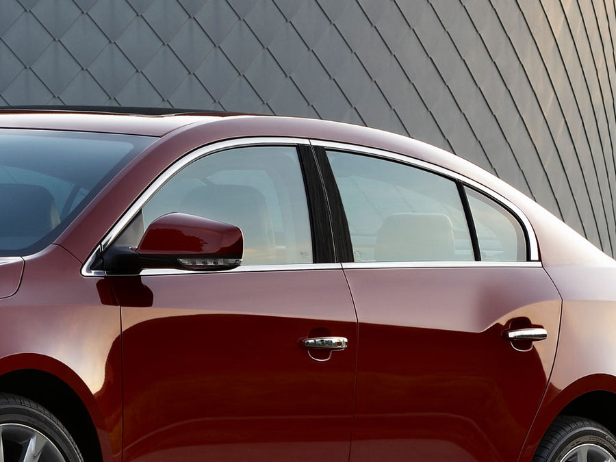 buick lacrosse 2005-2009 Brushed Aluminum Black Pillar Cover Diagram