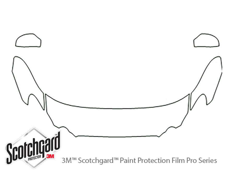 lacrosse 3M Clear Bra Hood Precut PPF Diagram