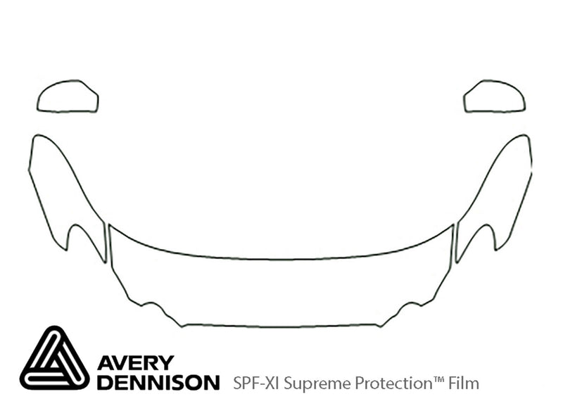 lacrosse Avery Dennison Clear Bra Hood Precut PPF Diagram