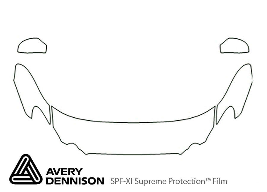 lacrosse Avery Dennison Clear Bra Hood Precut PPF Diagram