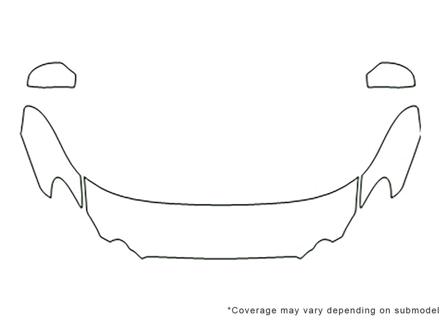 lacrosse 3M Clear Bra Hood Precut PPF Diagram