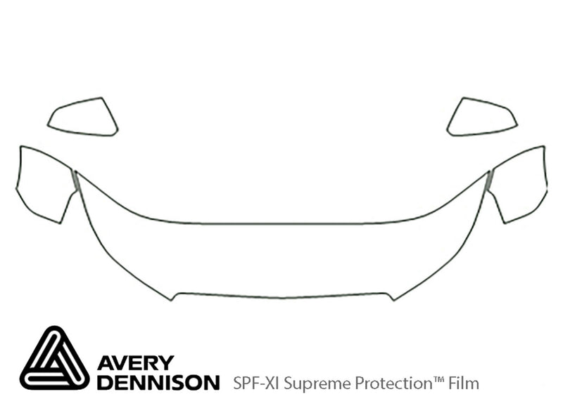 lacrosse Avery Dennison Clear Bra Hood Precut PPF Diagram