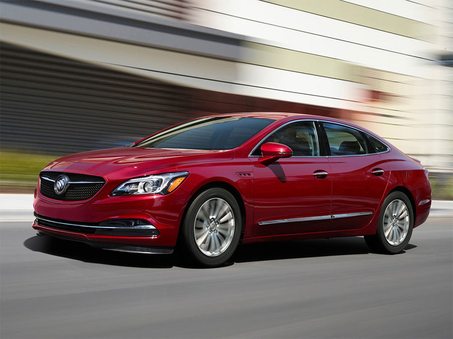 buick lacrosse 2017-2019 Brushed Aluminum Black Pillar Trim