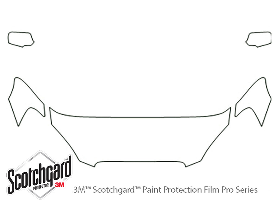 lucerne 3M Clear Bra Hood Precut PPF Diagram