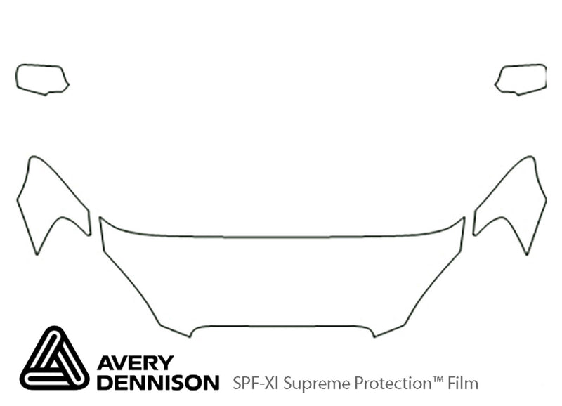 lucerne Avery Dennison Clear Bra Hood Precut PPF Diagram