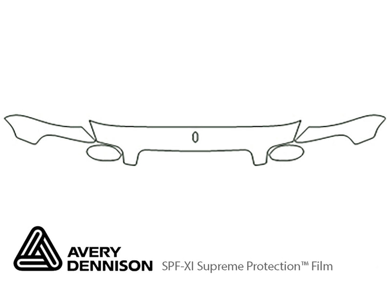 park avenue Avery Dennison Clear Bra Hood Precut PPF Diagram