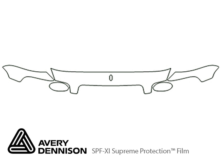 park avenue Avery Dennison Clear Bra Hood Precut PPF Diagram