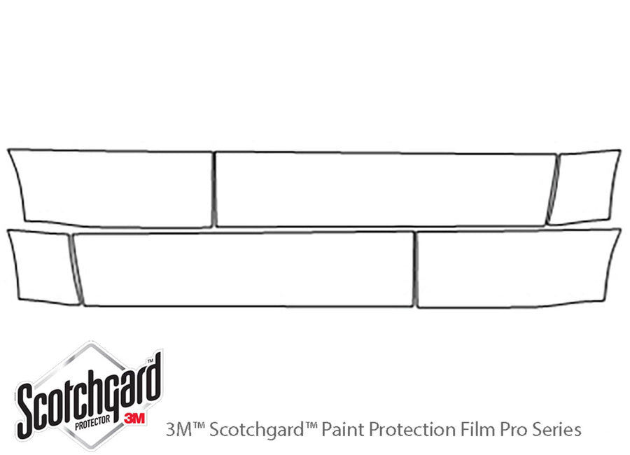 rainier 3M Clear Bra Door Cup Precut PPF Diagram