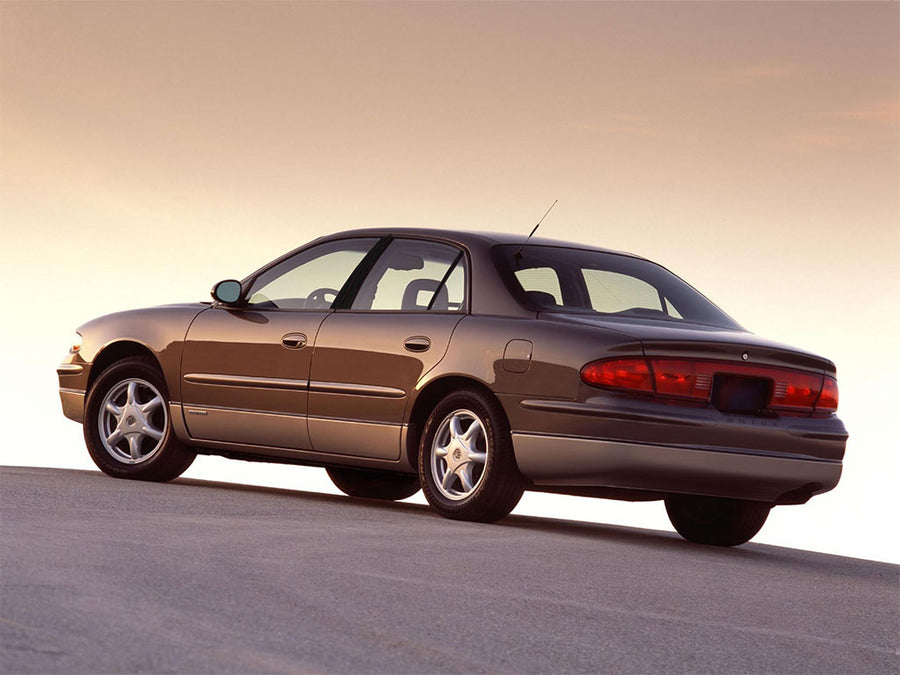 buick regal 1997-2004 Brushed Aluminum Black Pillar Trim