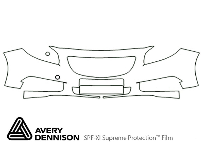 regal Avery Dennison Clear Bra Bumper Precut PPF Diagram