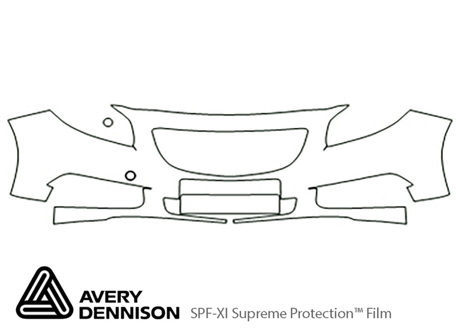 regal Avery Dennison Clear Bra Bumper Precut PPF Diagram