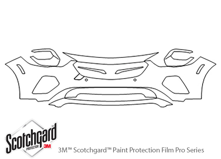regal 3M Clear Bra Bumper Precut PPF Diagram