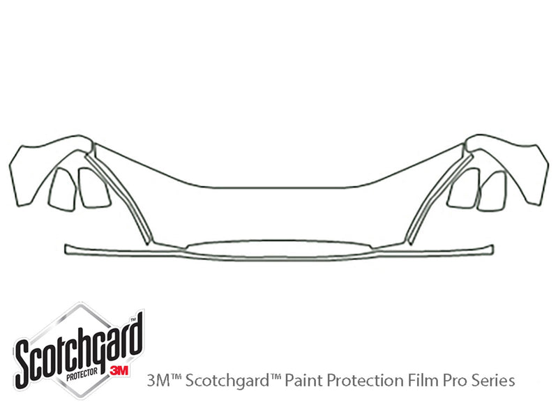 rendezvous 3M Clear Bra Hood Precut PPF Diagram