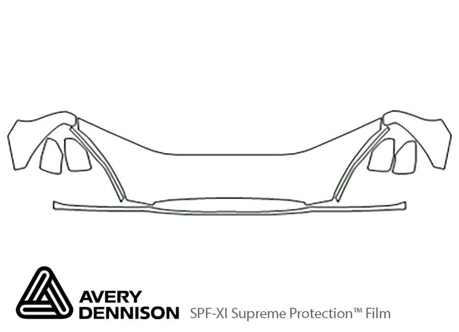 rendezvous Avery Dennison Clear Bra Hood Precut PPF Diagram