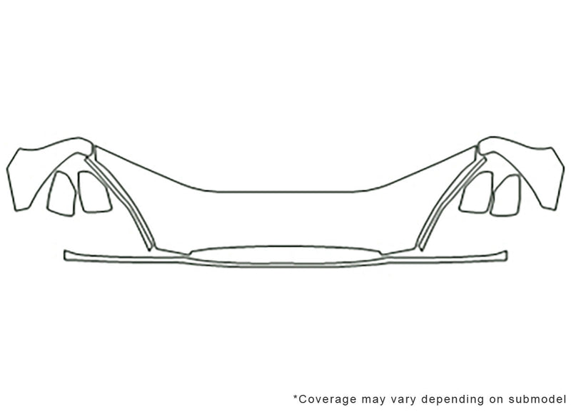 rendezvous Avery Dennison Clear Bra Hood Precut PPF Diagram