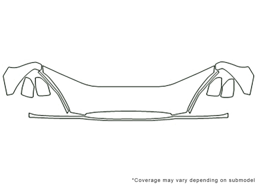 rendezvous Avery Dennison Clear Bra Hood Precut PPF Diagram
