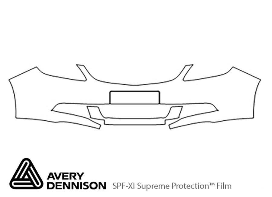 verano Avery Dennison Clear Bra Bumper Precut PPF Diagram