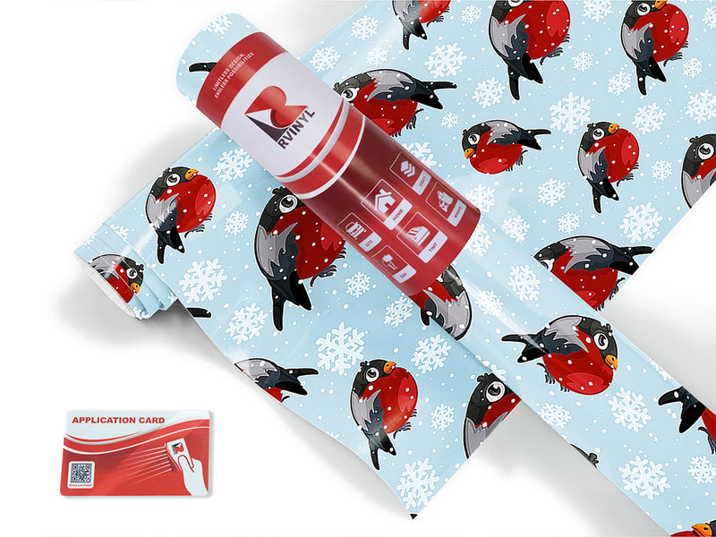 bundle up bird Craft Vinyl Roll