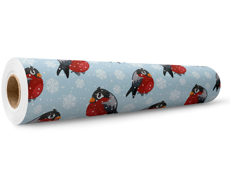 Bundle Up Birds Wrap Film Wholesale Roll~Rwraps Series 914 Digitally Printed Vinyl Roll~5